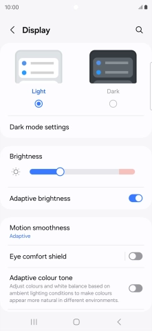 Press the indicator next to 