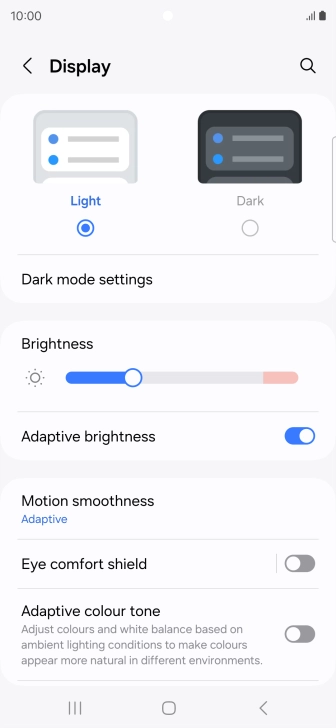 Press the indicator next to 