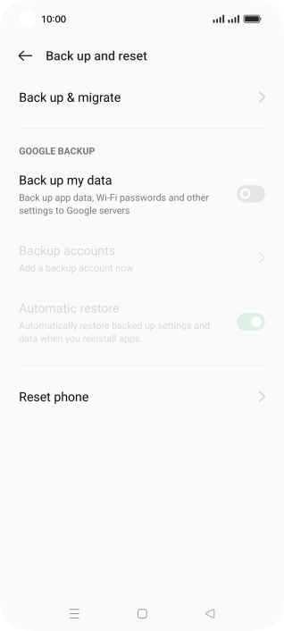 Press Reset phone. Press Reset phone.