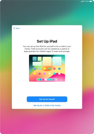 Press Set Up for Myself.
