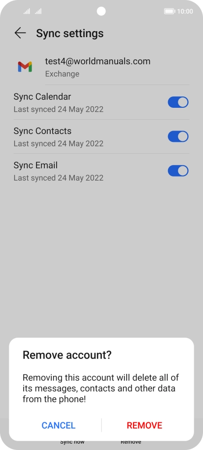 Press REMOVE. Press REMOVE.