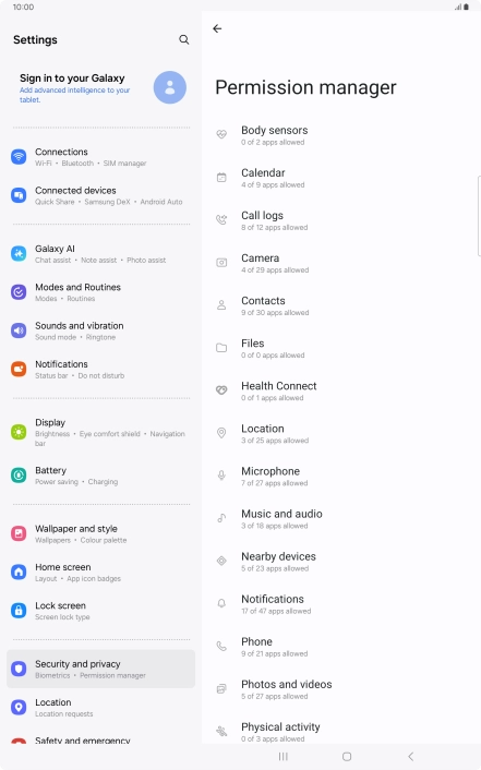Press the required category. Press the required category.