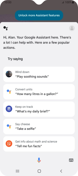 Press the profile icon.