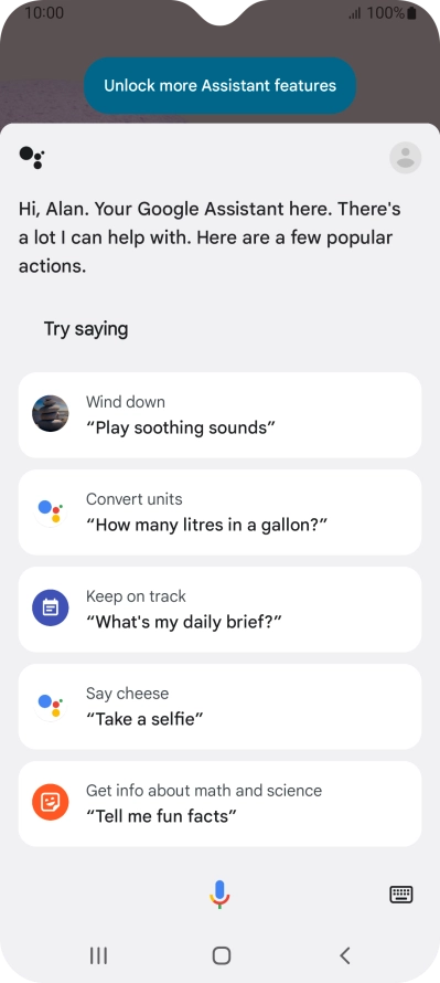 Press the profile icon.