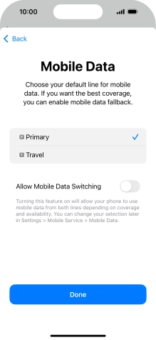 Press the indicator next to 