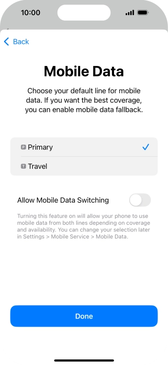 Press the indicator next to 