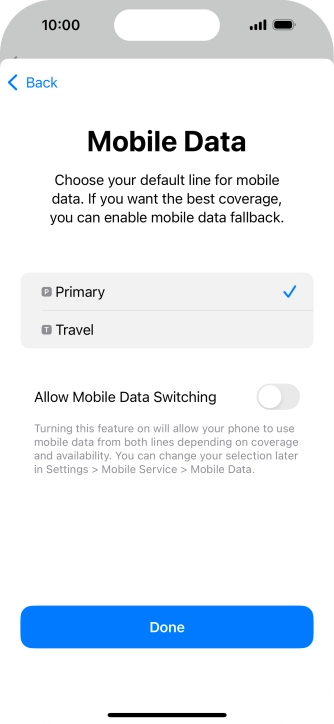 Press the indicator next to 