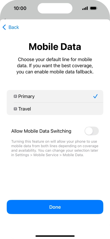 Press the indicator next to 