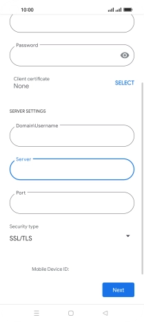Press the field below 