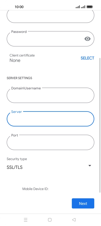 Press the field below 