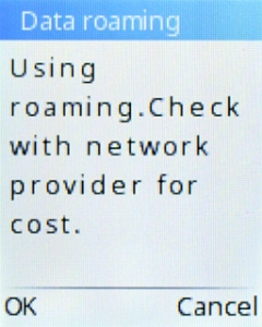 If you turn on the function, press the Left selection key.
