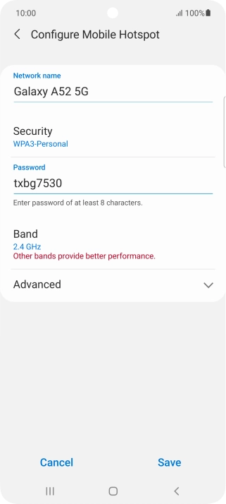 Press the field below 