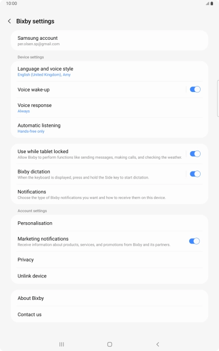 Follow the instructions on the screen to select the required settings.