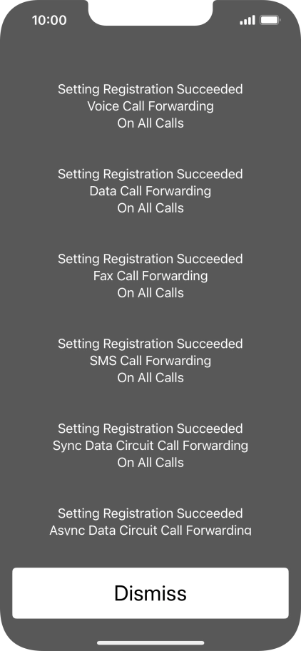 Press Dismiss. Press Dismiss.