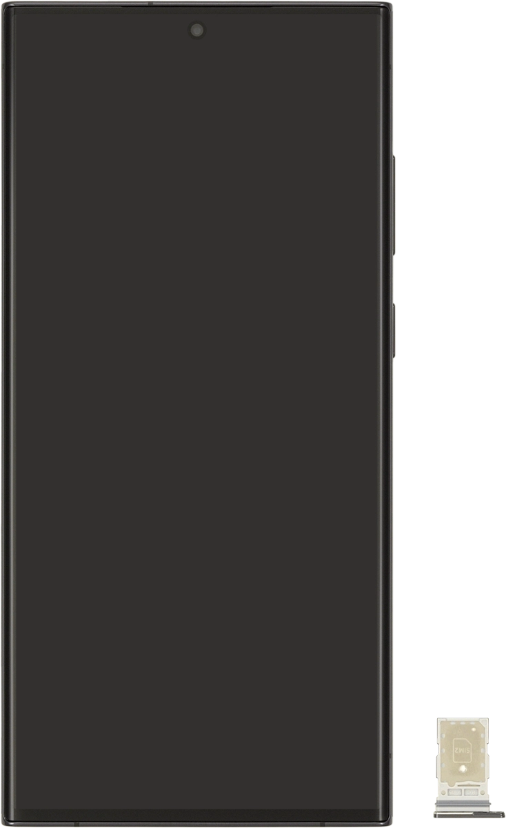 Turn your SIM as illustrated in the second SIM holder and place it in the SIM holder.