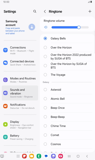 Press the required ring tones to hear them. Press the required ring tones to hear them.