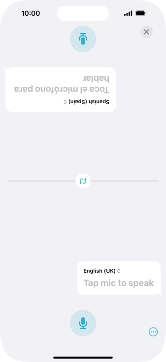Press the end icon to end two-way view.