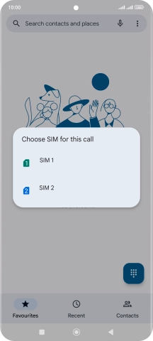 Press the required SIM and follow the instructions to listen to your messages.