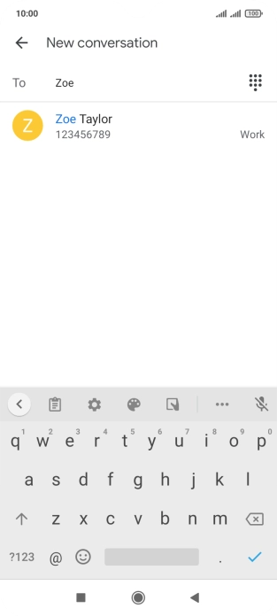Press the required contact.