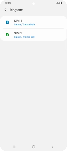Press the required SIM.