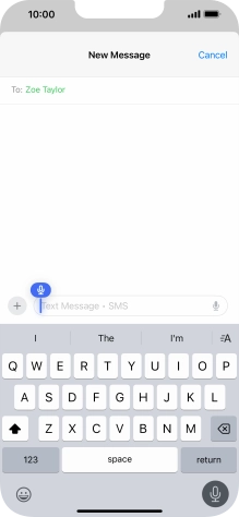 Press the microphone icon to end dictation.