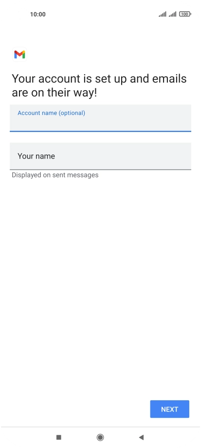 Press Your name and key in the required sender name. Press Your name and key in the required sender name.
