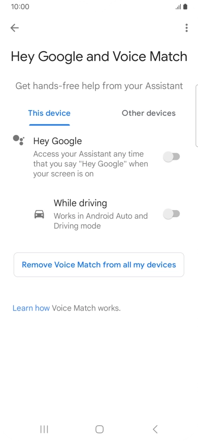 Press the indicator next to 