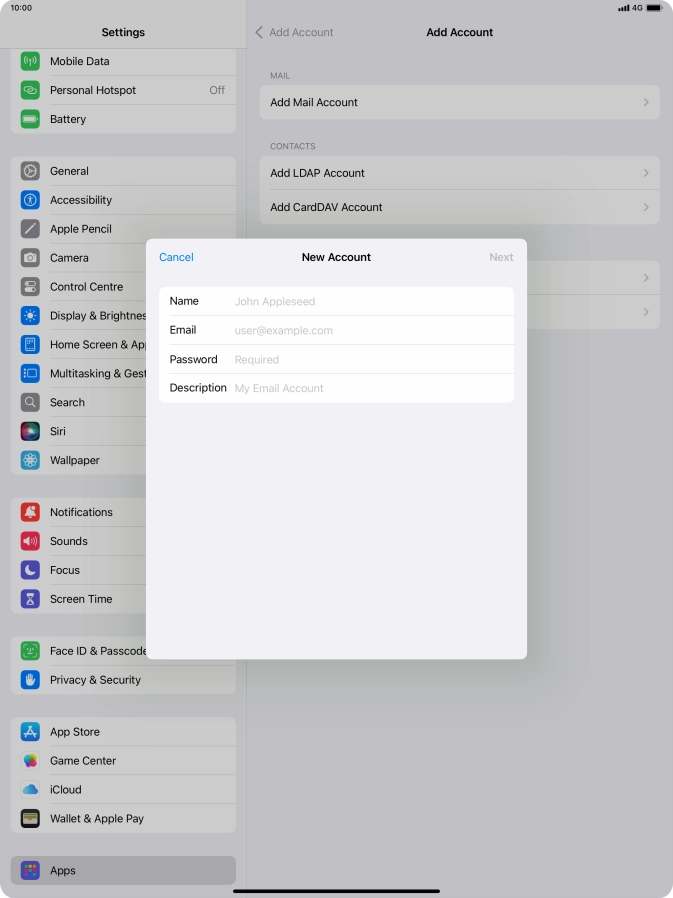 Press Name and key in the required sender name.