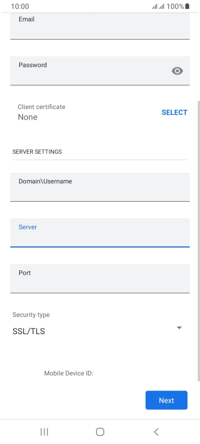 Press the field below 