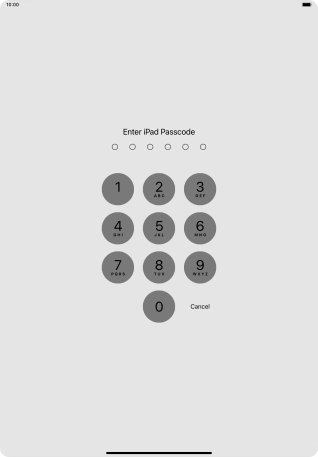Use the lock code you created. The app is now locked.
