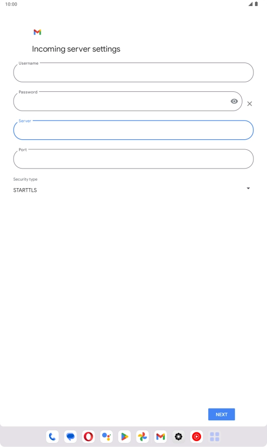 Press the field below 