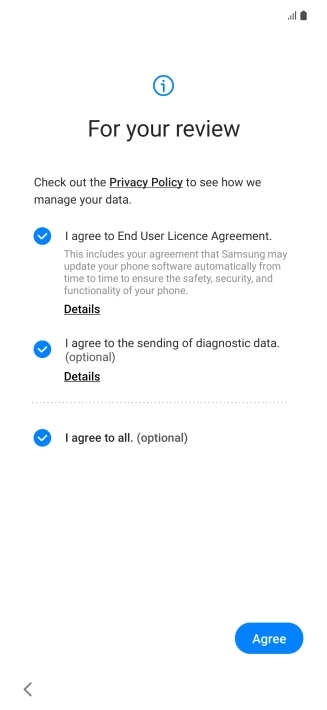 Press Agree. Press Agree.