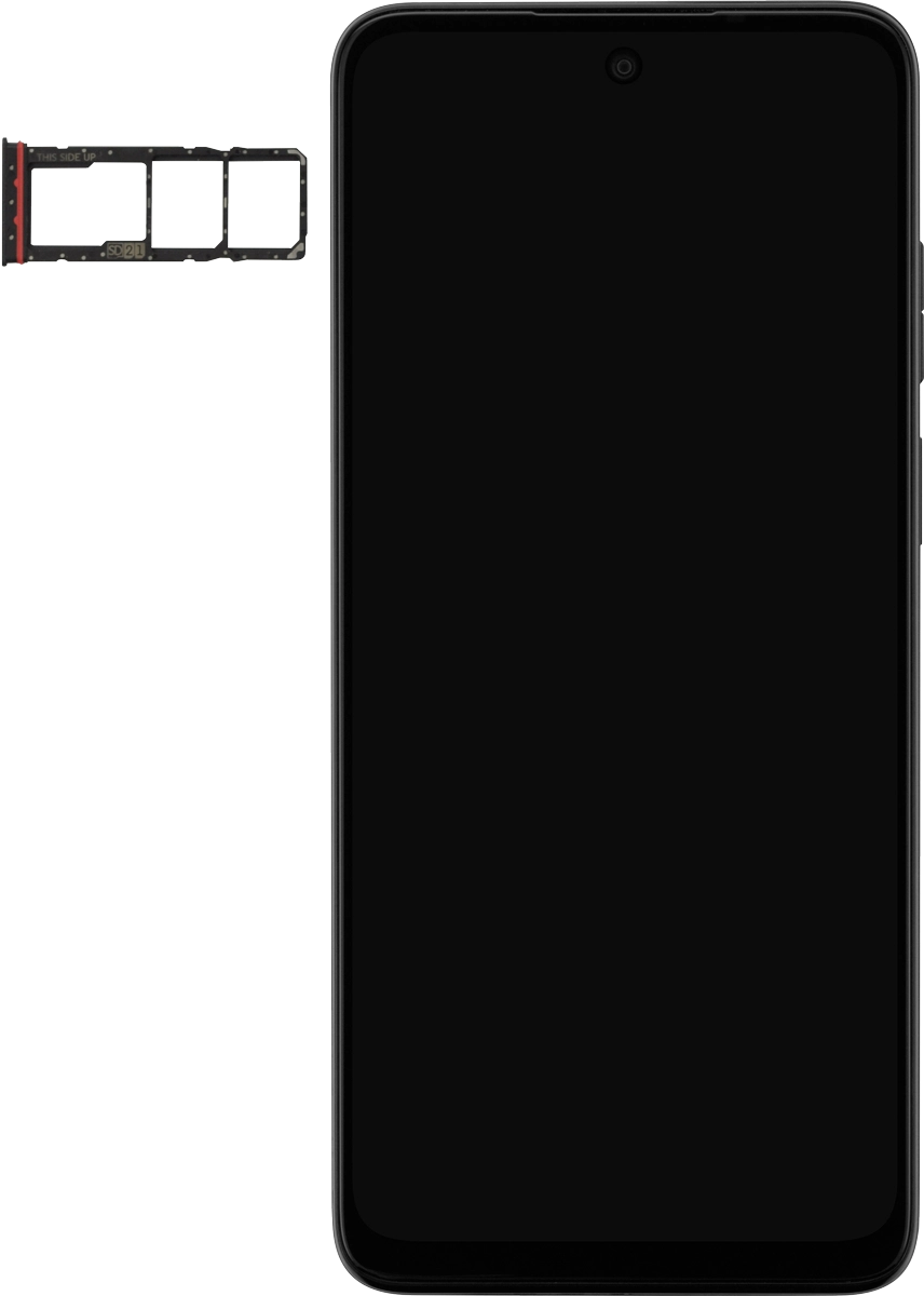 Turn your SIM as illustrated next to the first SIM holder and place it in the SIM holder.