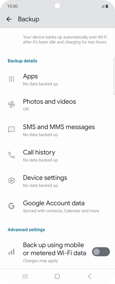 Press the indicator next to 
