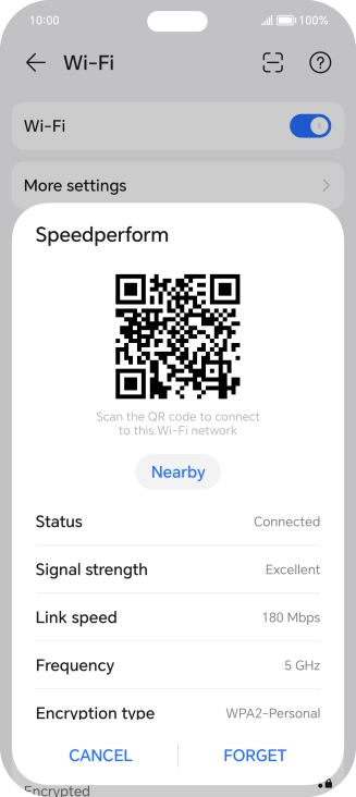 Place the QR code inside the camera frame on the other device to scan the code.