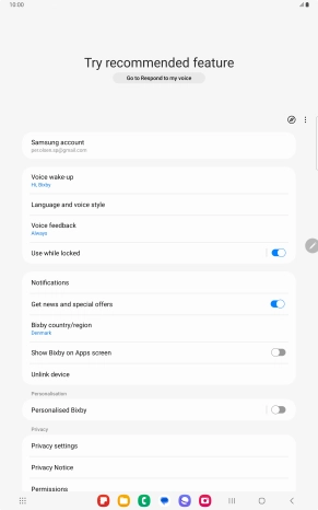 Follow the instructions on the screen to select the required settings.