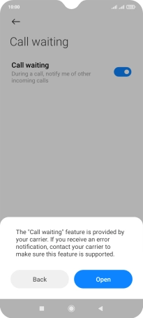 If you turn on the function, press Open. If you turn on the function, press Open.