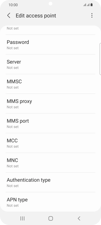 Press MMS port.
