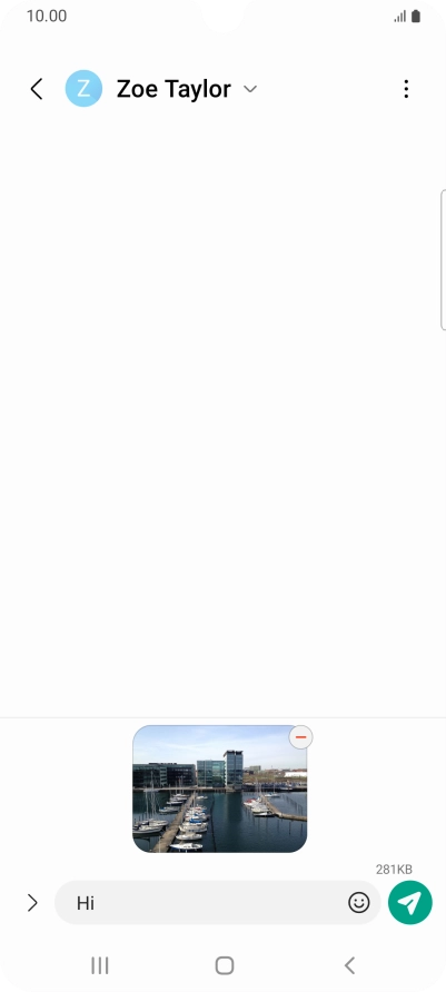 Press the send icon.