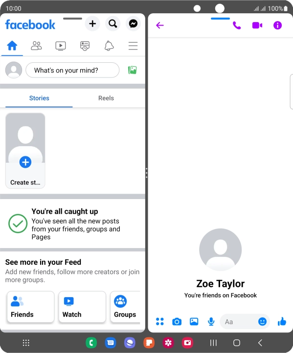 Press the text input field.