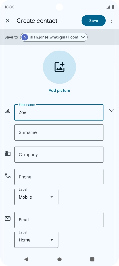 Press Surname and key in the required last name.