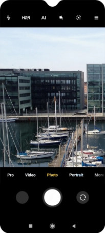 If the camera is turned on, press Video.