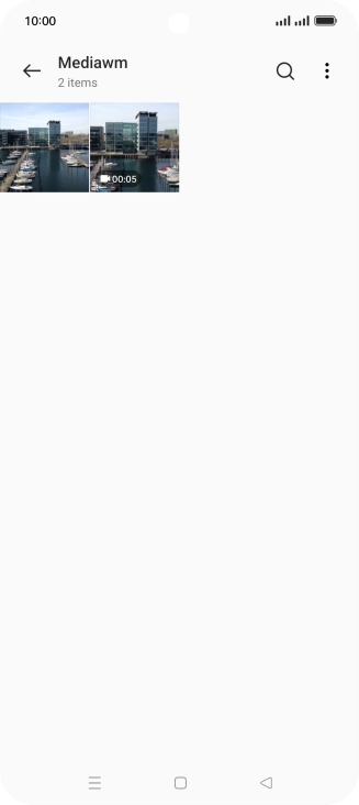 Press the required picture or video clip.