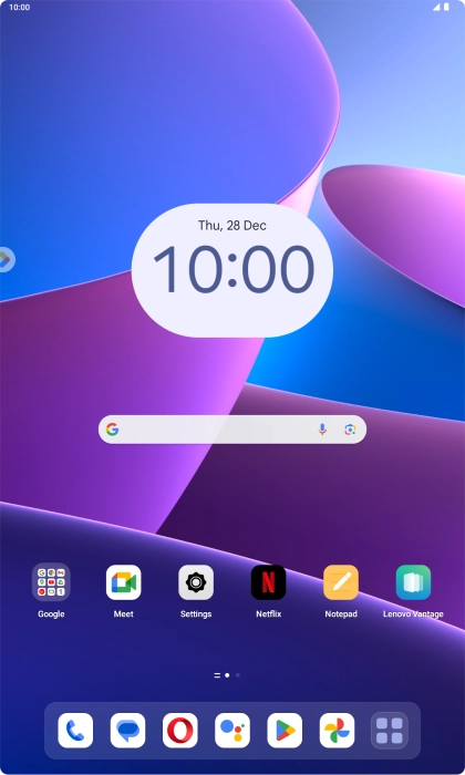 Slide your finger downwards starting from the top right side of the screen.