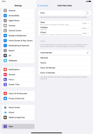 If you turn off the function, press the required setting. If you turn off the function, press the required setting.