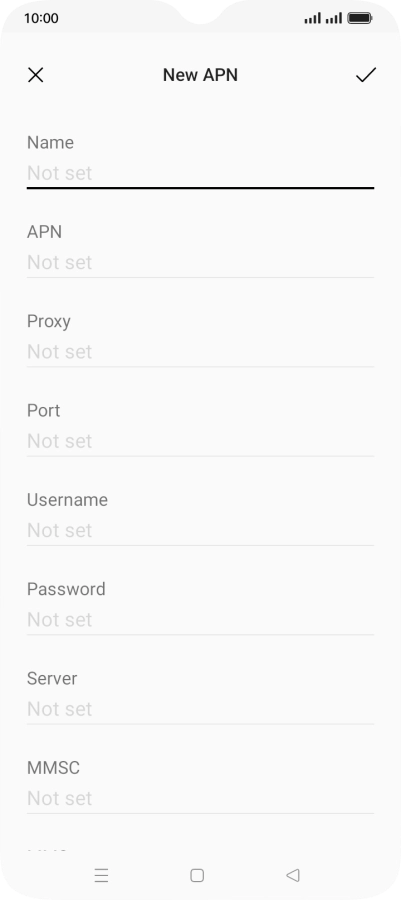 Press the field below 