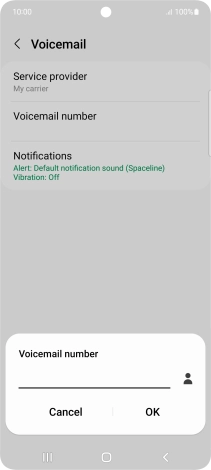 Key in +447836121121 and press OK.