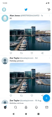 Press the new tweet icon.