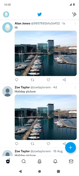 Press the new tweet icon.