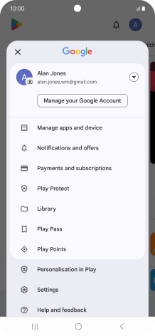 Press Manage apps and device.